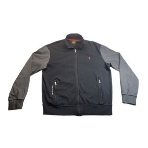 Polo‎ Ralph Lauren Men's Size Large Full Zip Black & Grey Track Jacket129